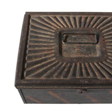 Load image into Gallery viewer, ANTIQUE JAPANED METAL BOX