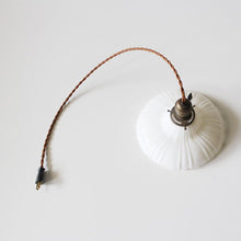 Load image into Gallery viewer, MILK GLASS SHADE WITH VINTAGE SOCKET