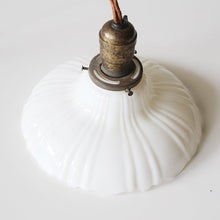 Load image into Gallery viewer, MILK GLASS SHADE WITH VINTAGE SOCKET
