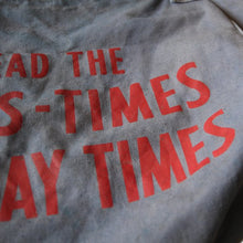 Load image into Gallery viewer, 1940's "READ THE NEWS-TIMES" CANVAS NEWS PAPER BAG