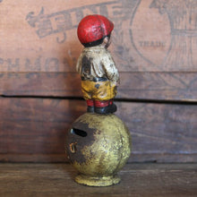 Load image into Gallery viewer, ANTIQUE "BASEBALL BOY" CAST IRON ORNAMENTS
