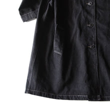 Load image into Gallery viewer, OLD "DENIM & CO." BLACK DENIM OVER COAT (UNISEX)