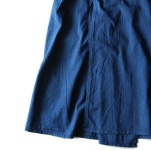 Load image into Gallery viewer, NOS FRENCH DOUBLE BREASTED WORK COAT INDIGO OVERDYE (UNISEX)