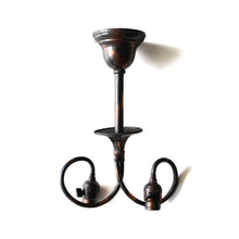 Load image into Gallery viewer, ANTIQUE JAPANNED WAVE ARM CEILING LAMP