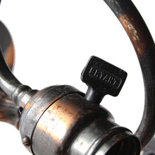 Load image into Gallery viewer, ANTIQUE JAPANNED WAVE ARM CEILING LAMP