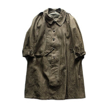 Load image into Gallery viewer, NOS "FRENCH ARMY" HEAVY LINEN MOTOR CYCLE COAT (SIZE 2)