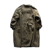 Load image into Gallery viewer, NOS "FRENCH ARMY" HEAVY LINEN MOTOR CYCLE COAT (SIZE 2)
