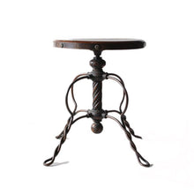 画像をギャラリービューアに読み込む, ANTIQUE JAPANED COPPER FINISH TWISTED WIRE STOOL