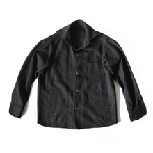Load image into Gallery viewer, 1950's BLACK WOOL NEP BOX SHIRTS MINT CONDITION (MEDIUM)
