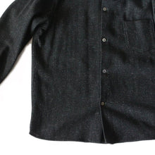 Load image into Gallery viewer, 1950's BLACK WOOL NEP BOX SHIRTS MINT CONDITION (MEDIUM)