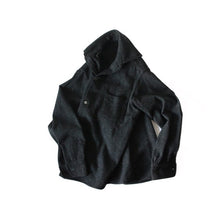 Load image into Gallery viewer, 1950's BLACK WOOL NEP BOX SHIRTS MINT CONDITION (MEDIUM)