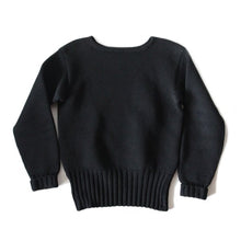 画像をギャラリービューアに読み込む, 1950's BLACK LOW GAUGE WOOL SWEATER MINT CONDITION (MEDIUM)