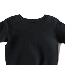 画像をギャラリービューアに読み込む, 1950's BLACK LOW GAUGE WOOL SWEATER MINT CONDITION (MEDIUM)