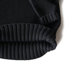 画像をギャラリービューアに読み込む, 1950's BLACK LOW GAUGE WOOL SWEATER MINT CONDITION (MEDIUM)