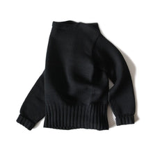 画像をギャラリービューアに読み込む, 1950's BLACK LOW GAUGE WOOL SWEATER MINT CONDITION (MEDIUM)
