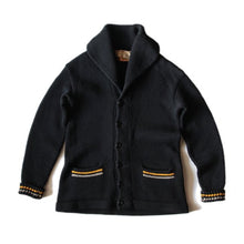 画像をギャラリービューアに読み込む, WWU "U.S.M.A" SHAWL COLLAR WOOL CARDIGAN (MEDIUM)