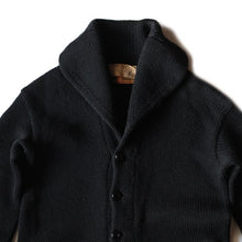 画像をギャラリービューアに読み込む, WWU "U.S.M.A" SHAWL COLLAR WOOL CARDIGAN (MEDIUM)