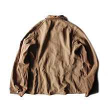 Load image into Gallery viewer, ~ 1920's "MASCOMA KANAAN NH" BROWN DENIM CHANGE BUTTON JACKET (SMALL)
