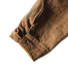 Load image into Gallery viewer, ~ 1920's "MASCOMA KANAAN NH" BROWN DENIM CHANGE BUTTON JACKET (SMALL)