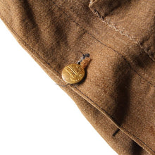 Load image into Gallery viewer, ~ 1920's "MASCOMA KANAAN NH" BROWN DENIM CHANGE BUTTON JACKET (SMALL)