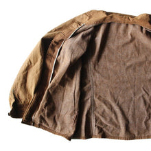 Load image into Gallery viewer, ~ 1920's "MASCOMA KANAAN NH" BROWN DENIM CHANGE BUTTON JACKET (SMALL)