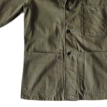 Load image into Gallery viewer, WW2 "USNAVY" N-3 HBT JACKET WITH BACK STENCIL (34 SMALL)