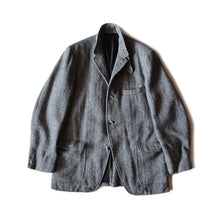Load image into Gallery viewer, 1960's "HARRIS TWEED" HBT WOOL JACKET WITH TIN STRAP (LARGE)