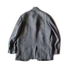 Load image into Gallery viewer, 1960's "HARRIS TWEED" HBT WOOL JACKET WITH TIN STRAP (LARGE)