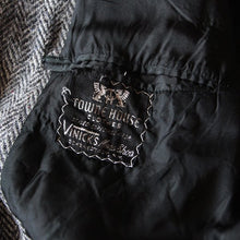 Load image into Gallery viewer, 1960's "HARRIS TWEED" HBT WOOL JACKET WITH TIN STRAP (LARGE)