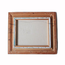 画像をギャラリービューアに読み込む, “VILLAGE SEASIDE” CANVAS PAINTING VINTAGE PICTURE