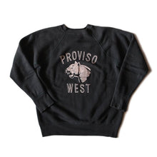 Load image into Gallery viewer, 1950's SWEAT SHIRT COLOR FLOCK PRINTED BLACK (MEDIUM)