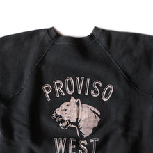 Load image into Gallery viewer, 1950's SWEAT SHIRT COLOR FLOCK PRINTED BLACK (MEDIUM)