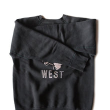 Load image into Gallery viewer, 1950's SWEAT SHIRT COLOR FLOCK PRINTED BLACK (MEDIUM)