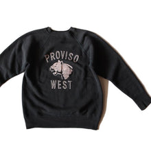 Load image into Gallery viewer, 1950's SWEAT SHIRT COLOR FLOCK PRINTED BLACK (MEDIUM)