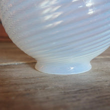 Load image into Gallery viewer, ANTIQUE OPEALESCENT SWIRL GLOBE GLASS SHADE WITH BRASS SOCKET