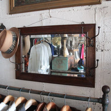 画像をギャラリービューアに読み込む, ANTEQUE CLOTHING STORE MIRROR WITH JAPANNED HOOK