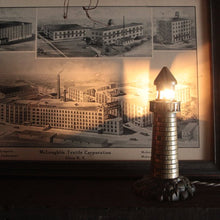 Load image into Gallery viewer, ANTIQUE "LIGHT HOUSE" BRASS LAMP