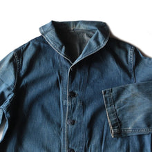 Load image into Gallery viewer, 1940's "USN" DENIM SHAWL COLLAR JACKET (MEDIUM)