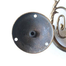 Load image into Gallery viewer, ANTIQUE SWING ARM BRASS WALL SCONCE