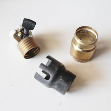 Load image into Gallery viewer, ANTIQUE SWING ARM BRASS WALL SCONCE