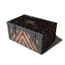 画像をギャラリービューアに読み込む, ANTIQUE "ERIE ART METAL CO." JAPANNED STRONG BOX