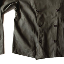 Load image into Gallery viewer, NOS 1950's ~ DENMARK MILITARY DOUBLE BREASTED COTTON JKT (MEDIUM)