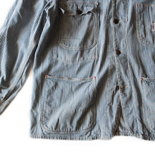 Load image into Gallery viewer, 1940's "PAY DAY" HICKORY STRIPE WORK JACKET (LARGE)