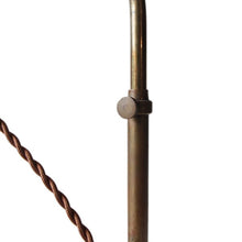 Load image into Gallery viewer, ANTIQUE "FARIES" BRASS C-ARM DESC LAMP