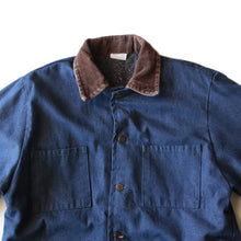 Load image into Gallery viewer, NOS 1980's "SPORTS WEAR" BLANKET DENIM JACKET (SMALL & MEDIUM)