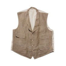 Load image into Gallery viewer, ANTIQUE HEAVY LINEN SUIT VEST (MEDIUM)