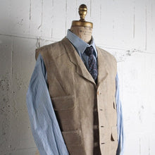 Load image into Gallery viewer, ANTIQUE HEAVY LINEN SUIT VEST (MEDIUM)