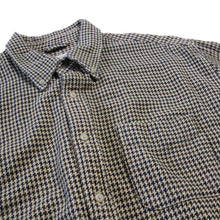 Load image into Gallery viewer, USED "J.CREW" HOUNDSTOOTH BD FLANNEL SHIRT (LARGE)