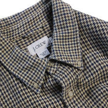 Load image into Gallery viewer, USED "J.CREW" HOUNDSTOOTH BD FLANNEL SHIRT (LARGE)