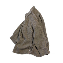 Load image into Gallery viewer, USED "J.CREW" HOUNDSTOOTH BD FLANNEL SHIRT (LARGE)